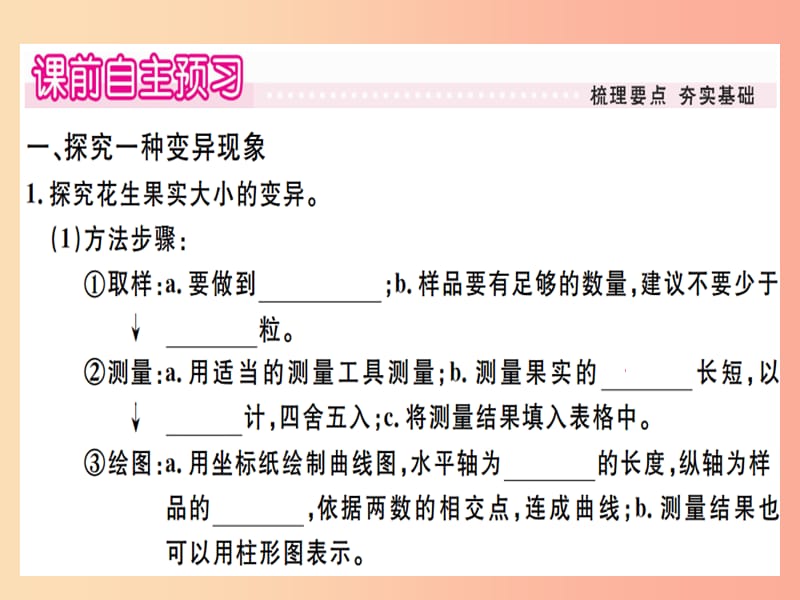 2019春八年级生物下册 第七单元 第二章 第五节 生物的变异习题课件 新人教版.ppt_第1页