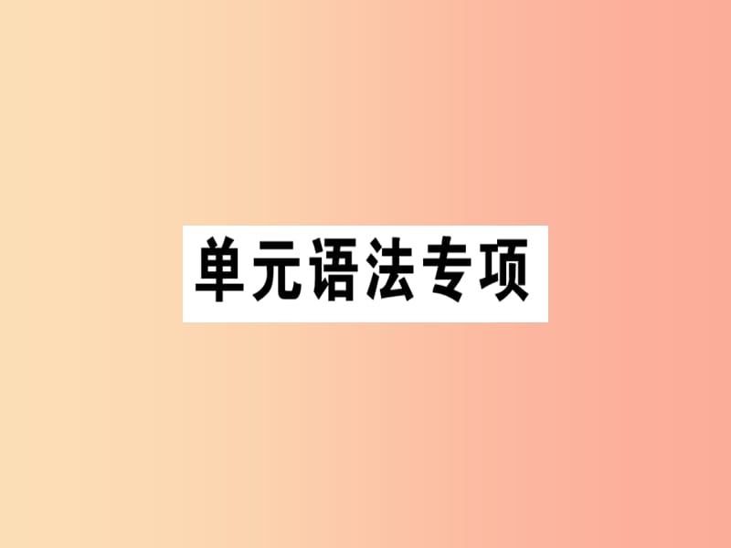 安徽专版2019年秋七年级英语上册Unit3Isthisyourpencil语法专项习题讲评课件 人教新目标版.ppt_第1页