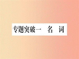 （湖北專用版）2019版中考英語(yǔ)專題高分練 專題突破一 名詞實(shí)用課件.ppt