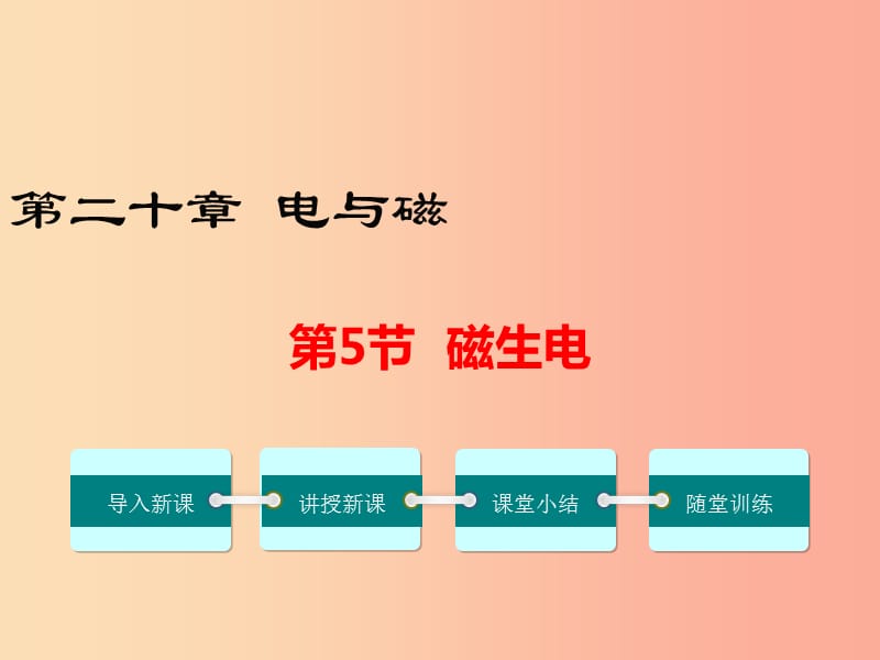 2019年春九年级物理全册 第二十章 第5节 磁生电课件 新人教版.ppt_第1页