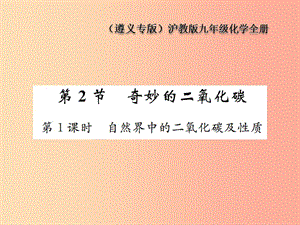 九年級化學(xué)全冊 第2章 身邊的化學(xué)物質(zhì) 2.2 奇妙的二氧化碳 第1課時 自然界中的二氧化碳及性質(zhì)課件 滬教版.ppt