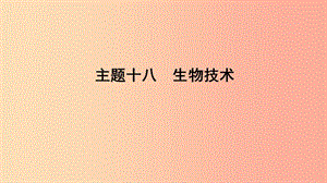 山東省2019年中考生物 主題復(fù)習(xí)十八 生物技術(shù)課件 濟(jì)南版.ppt