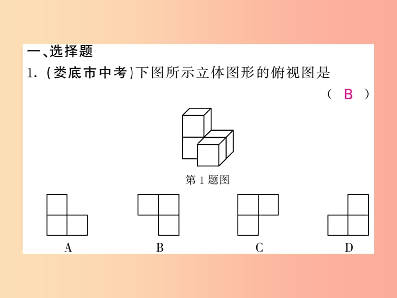 九年级数学下册专项训练八投影与视图概率习题课件新版湘教版.ppt_第2页