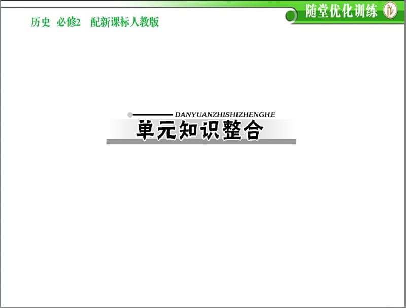 高中历史必修二新课标人教版第四单元知识整合.ppt_第1页