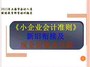 2013年會計(jì)繼續(xù)教育(小企業(yè)會計(jì)準(zhǔn)則).ppt