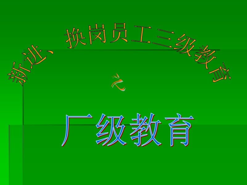 进、换岗员工三级教育之厂级教育.ppt_第1页