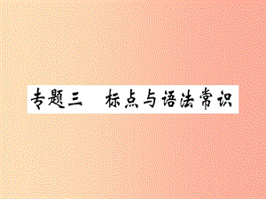 （通用版）2019年七年級(jí)語(yǔ)文上冊(cè) 專題三 標(biāo)點(diǎn)與語(yǔ)法常識(shí)習(xí)題課件 新人教版.ppt