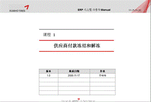 SAP供應(yīng)商付款凍結(jié)和解凍.ppt