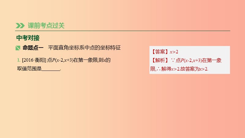 湖南省2019年中考数学总复习第三单元函数及其图象课时10平面直角坐标系与函数课件.ppt_第2页