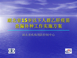 湖北省15歲以下人群乙肝疫苗查漏補(bǔ)種工作實(shí)施方案.ppt