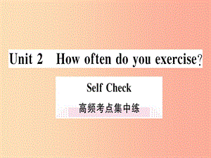 （通用版）2019秋八年級(jí)英語上冊(cè) Unit 2 How often do you rcise高頻考點(diǎn)集中練新人教 新目標(biāo)版.ppt