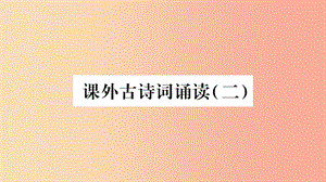 2019年七年級(jí)語(yǔ)文下冊(cè) 第6單元 課外古詩(shī)詞誦讀二習(xí)題課件 新人教版.ppt