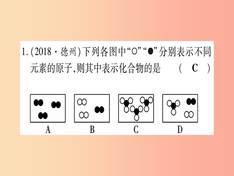 （宁夏专用版）2019中考化学复习 专项突破二 微观模型图课件.ppt_第2页