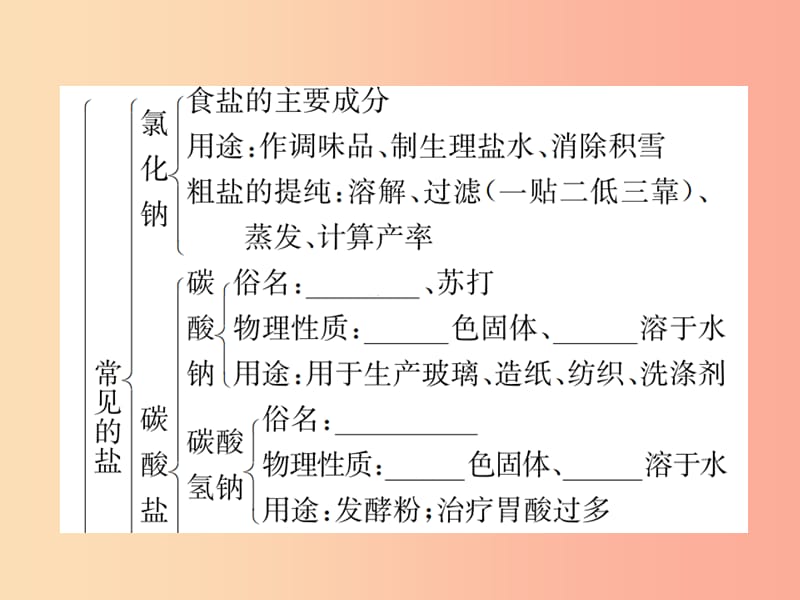 2019届九年级化学下册 第十一单元 盐 化肥 单元复习（十一）盐 化肥复习课件 新人教版.ppt_第2页