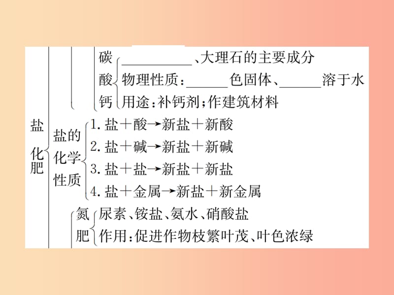 2019届九年级化学下册 第十一单元 盐 化肥 单元复习（十一）盐 化肥复习课件 新人教版.ppt_第3页