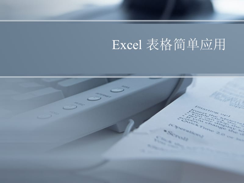 Excel表格简单应用.ppt_第1页