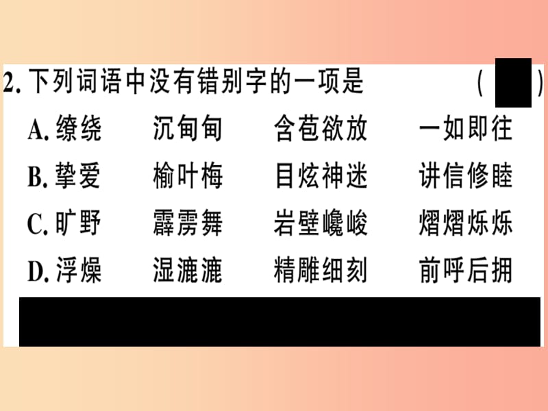 河南专版2019春八年级语文下册期末专题复习二字形习题课件新人教版.ppt_第3页