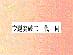 （湖北專用版）2019版中考英語(yǔ)專題高分練 專題突破二 代詞實(shí)用課件.ppt