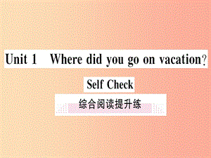 （通用版）2019秋八年級英語上冊 Unit 1 Where did you go on vacation綜合閱讀提升練新人教 新目標(biāo)版.ppt