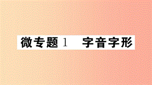 （江西專版）八年級(jí)語(yǔ)文上冊(cè) 微專題1 字音字形習(xí)題課件 新人教版.ppt