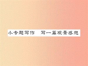 2019年八年級(jí)語(yǔ)文下冊(cè) 小專題 寫作 寫一篇觀景感想習(xí)題課件 語(yǔ)文版.ppt