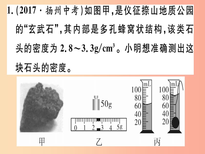 （通用版）2019年八年级物理上册 微专题2 测量物质的密度实验习题课件 新人教版.ppt_第2页