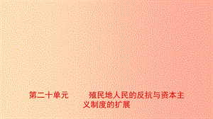 山東省2019年中考?xì)v史一輪復(fù)習(xí) 世界史 第二十單元 殖民地人民的反抗與資本主義制度的擴(kuò)展課件.ppt