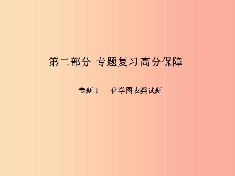 （潍坊专版）2019中考化学总复习 第二部分 专题复习 高分保障 专题1 化学图表类试题课件 新人教版.ppt_第1页