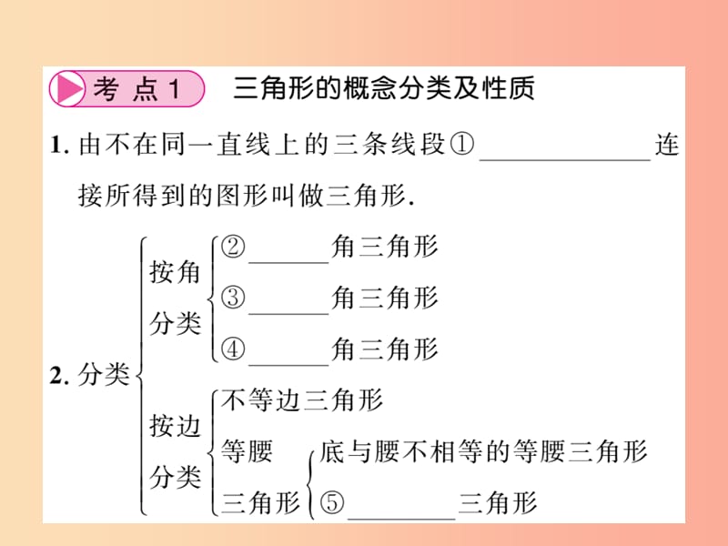 （课标版通用）2019中考数学一轮复习 第4章 图形的初步认识与三角形 第15节 三角形的基础知识习题课件.ppt_第3页