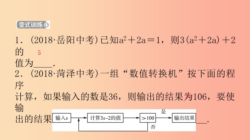 山东省2019中考数学 第一章 数与式 第二节 代数式及整式（含因式分解）课件.ppt_第3页