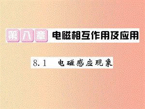 2019秋九年級(jí)物理上冊(cè) 第8章 1 電磁感應(yīng)現(xiàn)象習(xí)題課件（新版）教科版.ppt