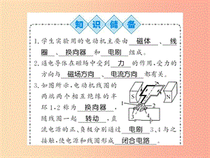 （貴州專用）2019年九年級物理全冊 第17章 第3節(jié) 科學探究：電動機為什么會轉動課件（新版）滬科版.ppt