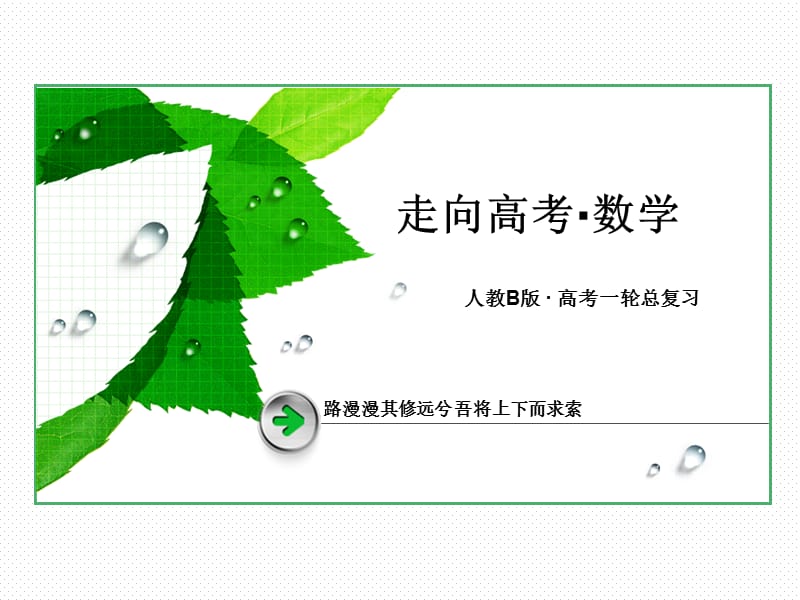 2013走向高考数学正面.ppt_第1页