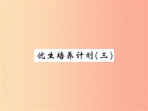 2019秋九年級物理上冊 優(yōu)生培養(yǎng)計劃三習(xí)題課件（新版）教科版.ppt