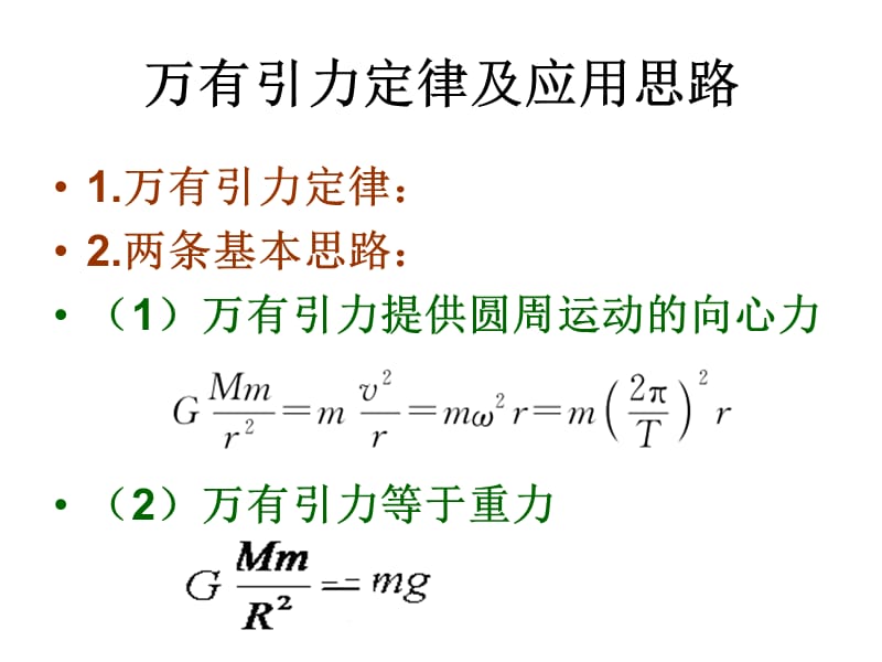 万有引力定律及应用思路.ppt_第1页