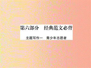 （貴陽專版）2019中考英語復(fù)習(xí) 第6部分 經(jīng)典范文必背 主題寫作1 青少年志愿者課件.ppt