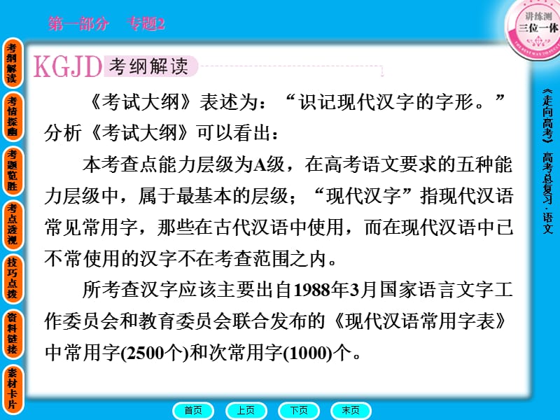 《走向高考》语文一轮复习课件大全：专题.ppt_第2页