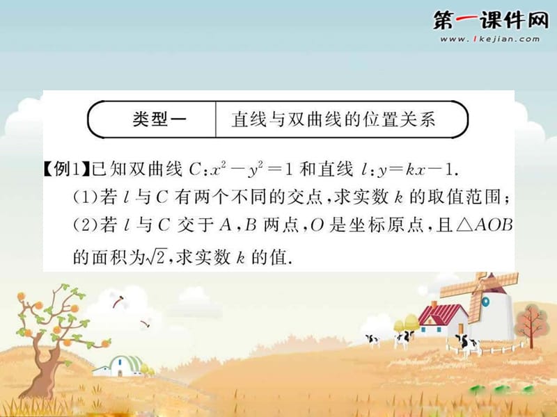 高二数学双曲线方程及性质的应用.ppt_第3页