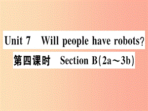 （廣東專版）八年級英語上冊 Unit 7 Will people have robots（第4課時）新人教 新目標版.ppt