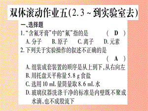 2019年秋九年級(jí)化學(xué)全冊(cè) 雙休滾動(dòng)作業(yè)（5）習(xí)題課件魯教版.ppt