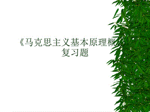 《馬克思主義基本原理概論》復(fù)習(xí)題.ppt