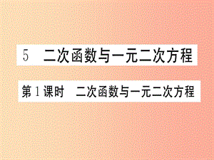 九年級數(shù)學下冊 第2章 二次函數(shù) 2.5 二次函數(shù)與一元二次方程 第1課時 二次函數(shù)與一元二次方程習題講評 .ppt