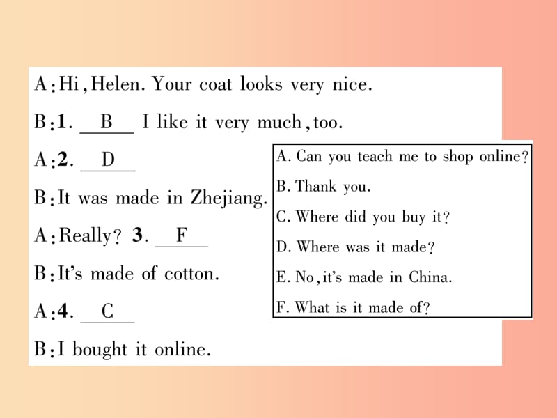 （贵阳专版）2019中考英语总复习 第1部分 教材知识梳理篇 组合训练16 九全 Units 5-6（精练）课件.ppt_第3页