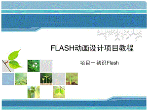 Flash動畫設(shè)計項目教程(項目一 初識Flash).ppt