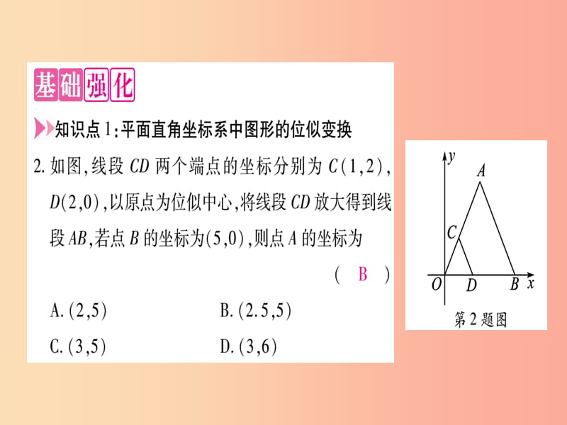 九年级数学上册 第22章 相似形 22.4 图形的位似变换 第2课时 平面直角坐标系中图形的位似变换作业 沪科版.ppt_第3页