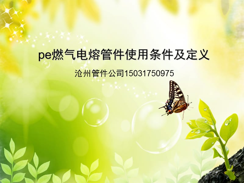 pe燃气电熔管件使用条件及定义.ppt_第1页