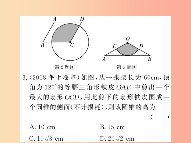 （新课标）2019中考数学复习 第六章 圆 第24节 和圆有关的计算（课后提升）课件.ppt_第3页