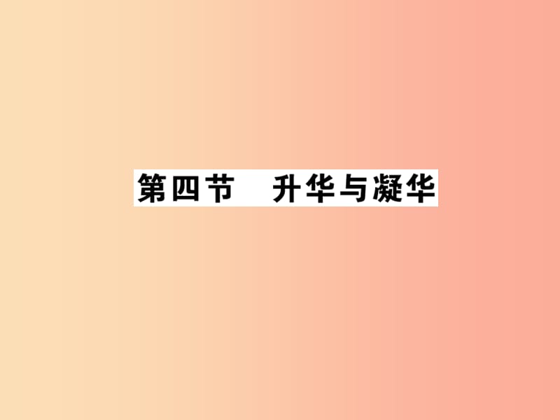 2019秋九年级物理全册第十二章第四节升华与凝华习题课件新版沪科版.ppt_第1页