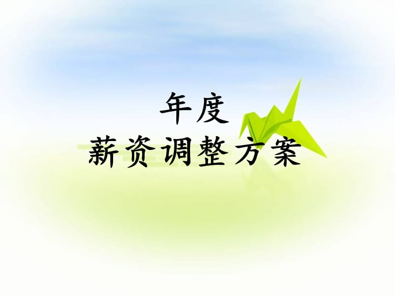 个很详细的年度薪资调整方案.ppt_第1页