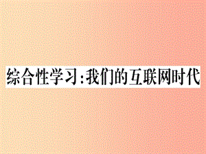 （河南專用）八年級(jí)語(yǔ)文上冊(cè) 第四單元 綜合性學(xué)習(xí) 我們的互聯(lián)網(wǎng)時(shí)代習(xí)題課件 新人教版.ppt